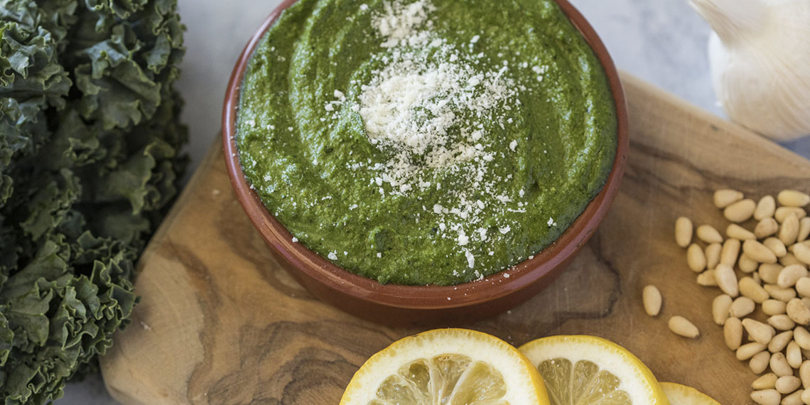 bowl of Kale Pesto