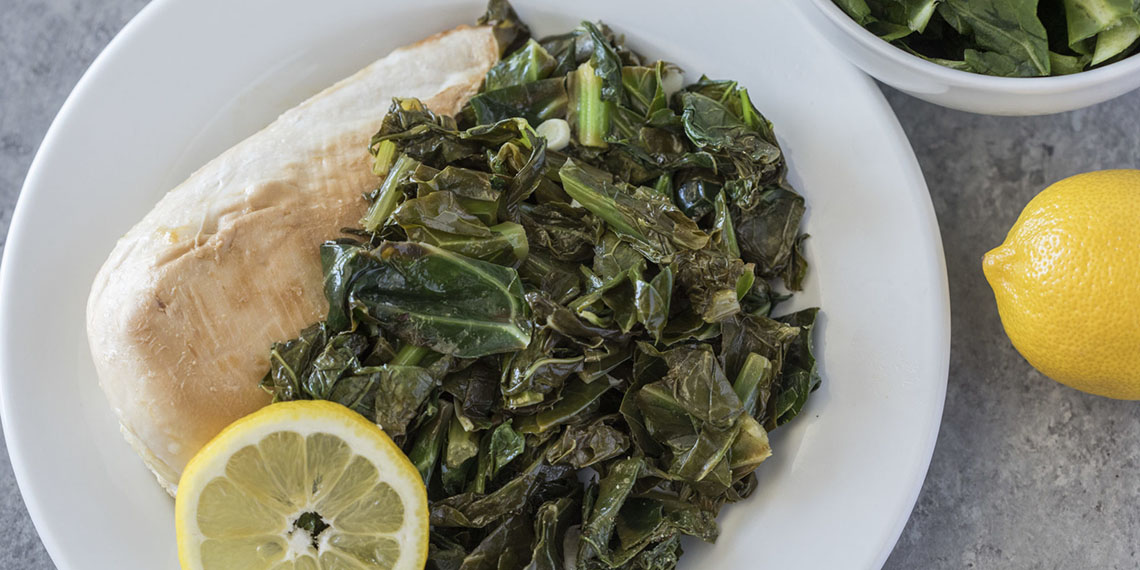 plate of Quick Lemony Country Greens