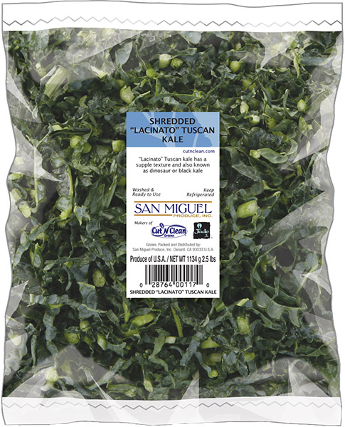 bag of Shredded Lacinato Tuscan Kale