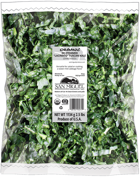 bag of Organic De-Stemmed Lacinato Tuscan Kale